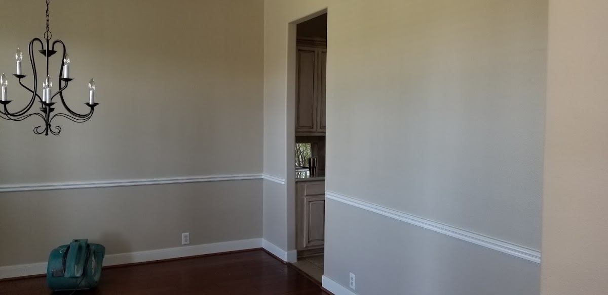 Interior painting and trim work - freshly painted dining room